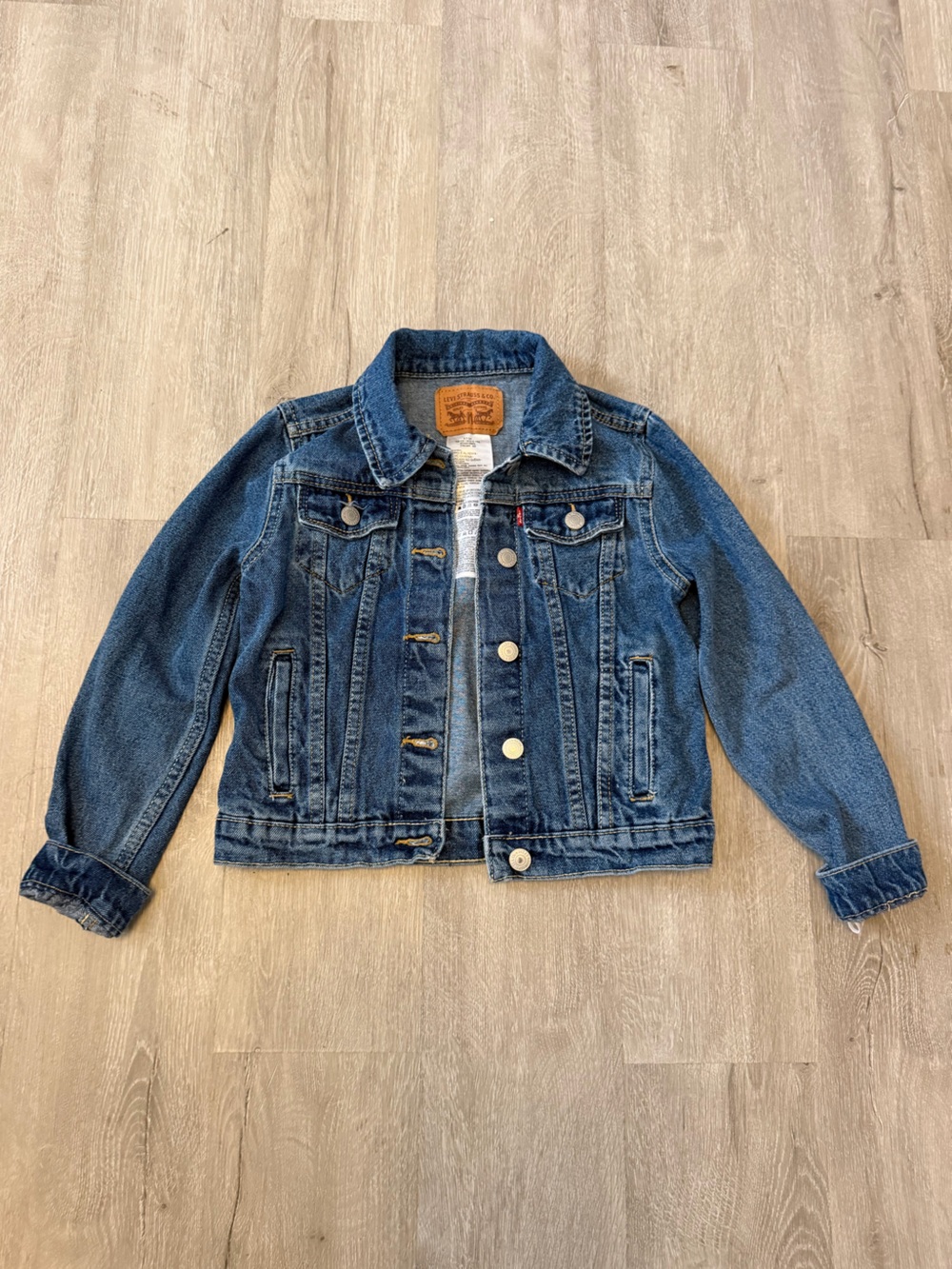 Levi's Kids Blue Denim Jacket with Button Front Sz Small 8-10